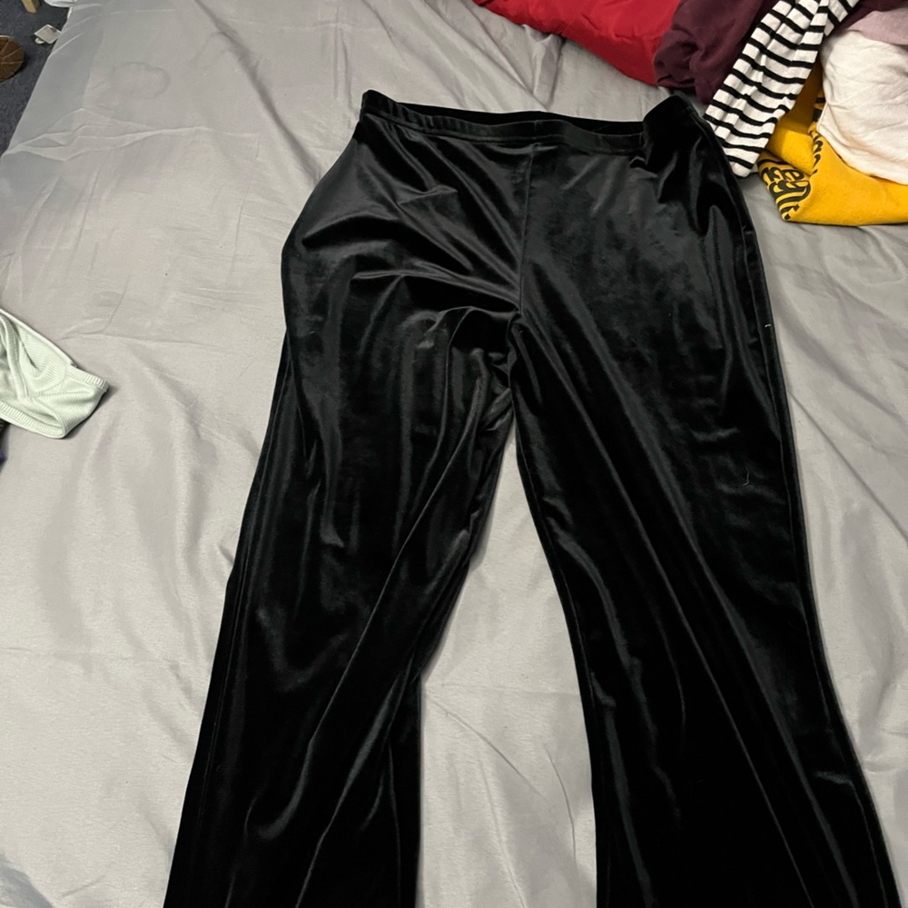 MKM black velvet pants